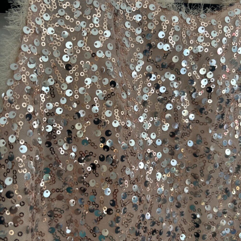 Blush Sequined Racer Back Top - Picture 4 of 5
